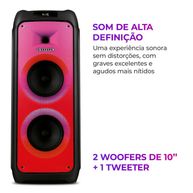 Caixa de Som AIWA PartyBox PB-06 Bluetooth 20H RGB USB 300W Preto