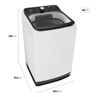 Máquina de Lavar Midea 15Kg Wave Agitator MA512W15 127V Branca
