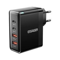 Carregador de Viagem Essager 100W GaN USB/USB-C Preto