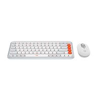 Kit Teclado e Mouse Logitech sem Fio POP Icon Branco