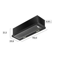 Depurador de Ar Electrolux 90cm Retrátil Efficient com Luz de Led DE9RB Preto 127V