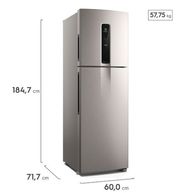 Geladeira Electrolux Frost Free Inverter 410L IF46S Efficient AutoSense Inox Look 127V