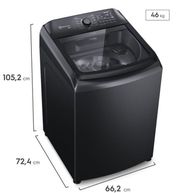 Máquina de Lavar Electrolux 18Kg Expert Tripla Filtragem e Jatos Poderosos LEB18 127V Preta
