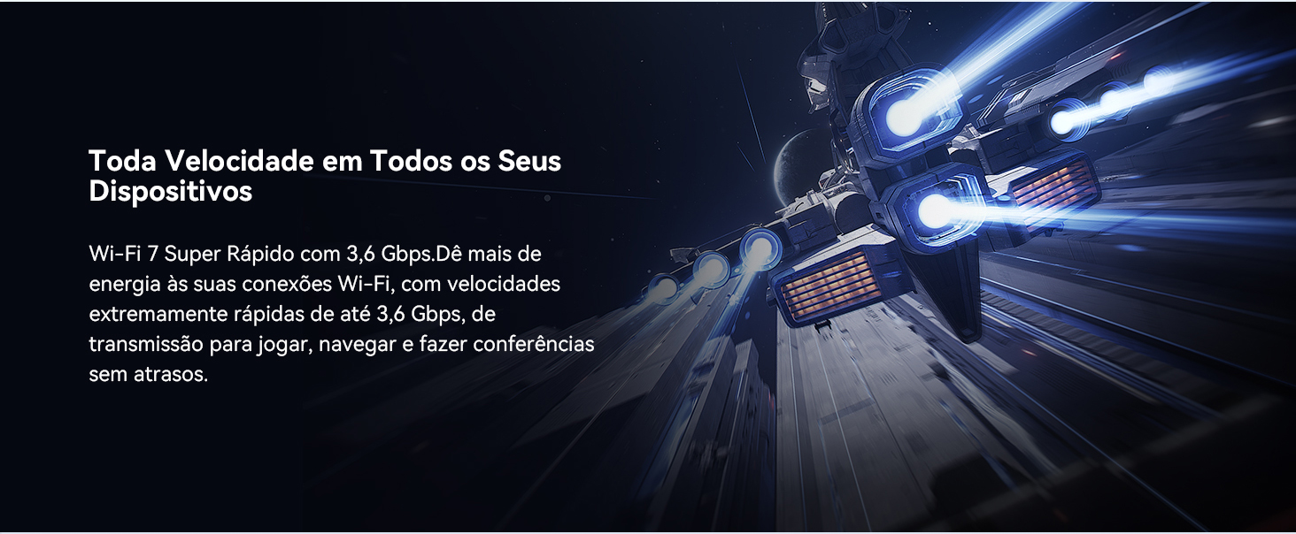 Wi-Fi 7 Super Rápido com 3,6 Gbps